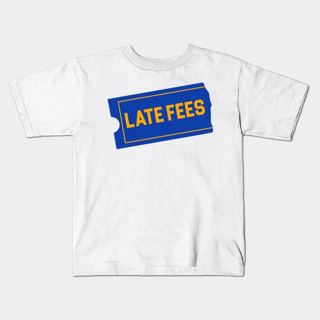 Late Fees Kids T-Shirt by The Happy Ghost